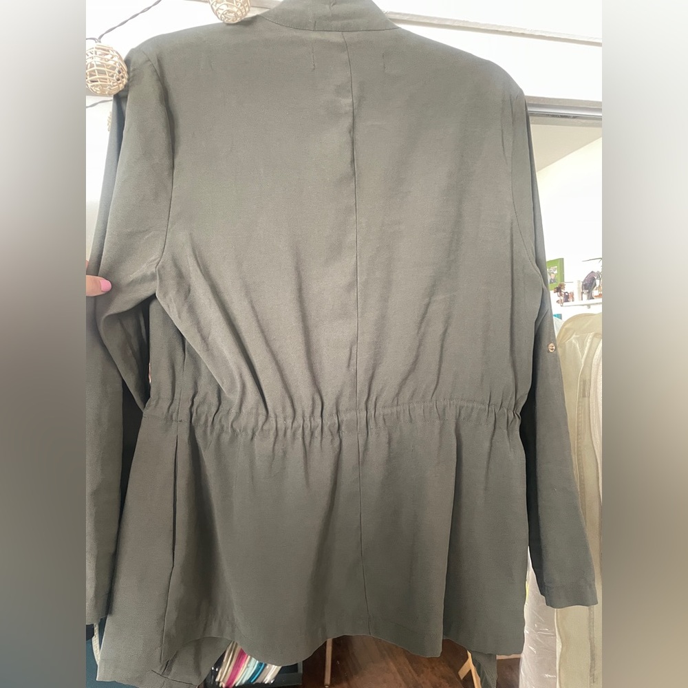 Zara basic khaki green jacket - Picture 5 of 8